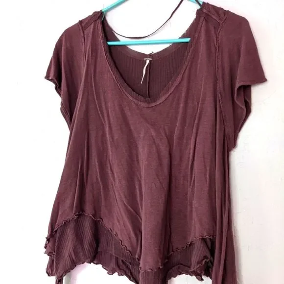 Free people purple tee - Picture 1 of 5